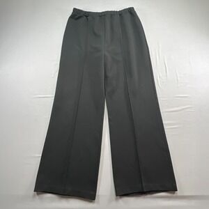 Vintage Pykettes Dress Pants Womens 30 Black Pleated Elastic Waistband Wide Leg